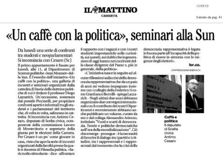Il Mattino, 11/5/2013