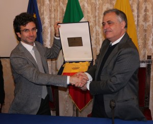 Diego Lazzarich (sinistra) con l'Assessore Gaetano Daniele